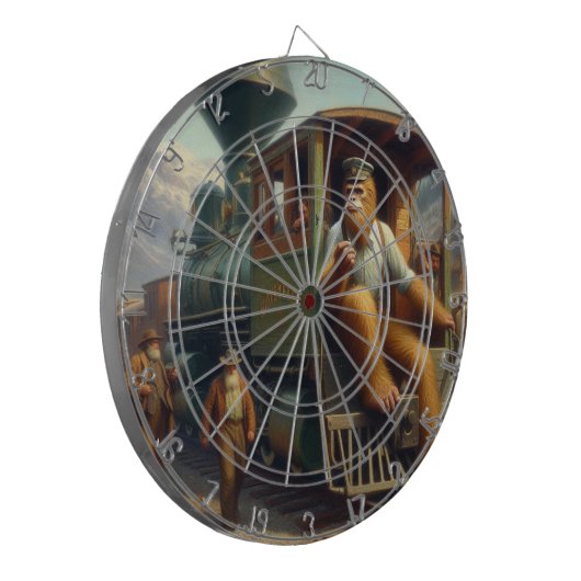 Bigfoot Train Engineer Dartscheibe (Vorderseite Links)