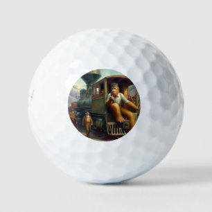 Bigfoot Train Engineer Golfball