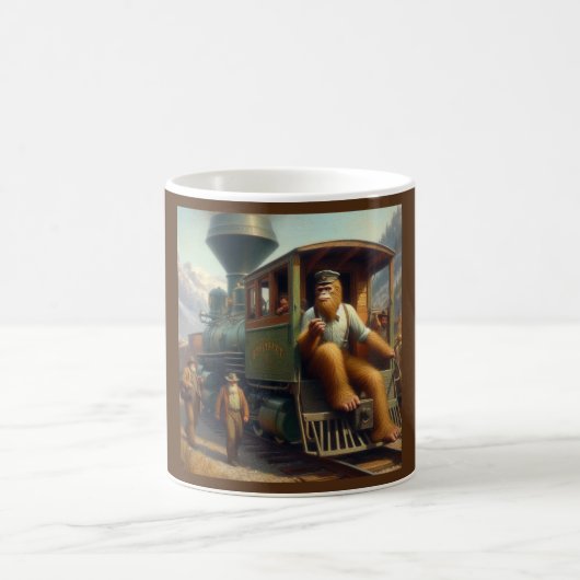 Bigfoot Train Engineer Kaffeetasse (Mittel)