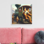 Bigfoot Train Engineer Leinwanddruck (Insitu (Wohnzimmer))