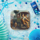 Bigfoot Train Engineer Pappteller (Party)