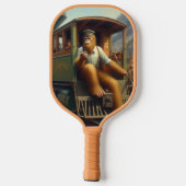 Bigfoot Train Engineer Pickleball Schläger (Rückseite)