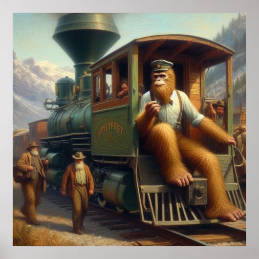Bigfoot Train Engineer Poster (Vorne)