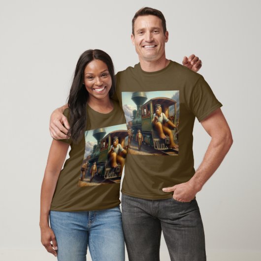 Bigfoot Train Engineer T-Shirt (Unisex)