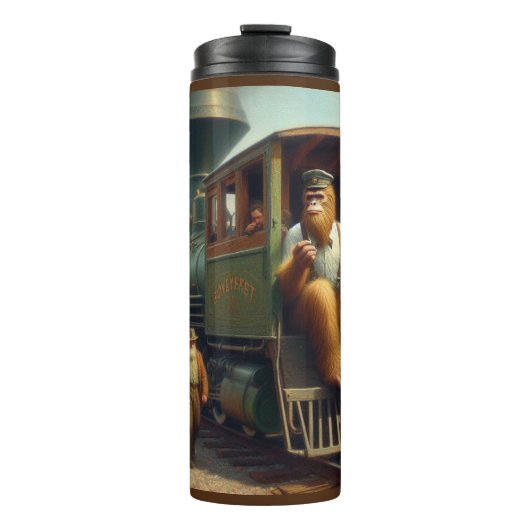 Bigfoot Train Engineer Thermosbecher (Vorderseite)
