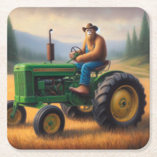 Bigfoot Traktor Rechteckiger Pappuntersetzer