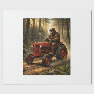 Bigfoot-Traktordesign für Farmer-Daddy-Bauernhof Geschenkpapier