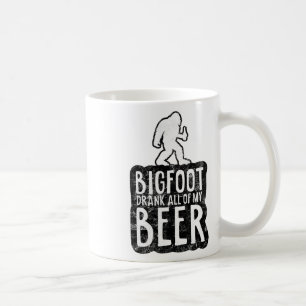 Bigfoot trank all mein Bier Liebhaber Funny Sasqua Kaffeetasse