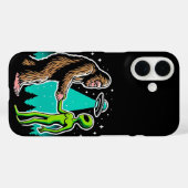 Bigfoot trifft Alien Case-Mate iPhone Hülle (Rückseite (Horizontal))