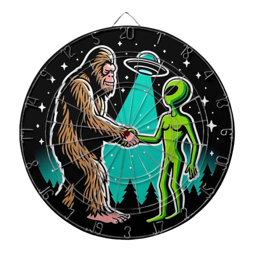 Bigfoot trifft Alien Dartscheibe (vorne)