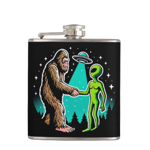 Bigfoot trifft Alien Flachmann