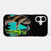 Bigfoot trifft Alien iPhone 16 Hülle (Rückseite (Horizontal))