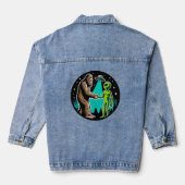 Bigfoot trifft Alien Jeansjacke (Rückseite)