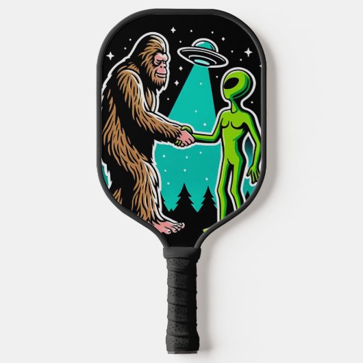 Bigfoot trifft Alien Pickleball Schläger (Vorderseite)
