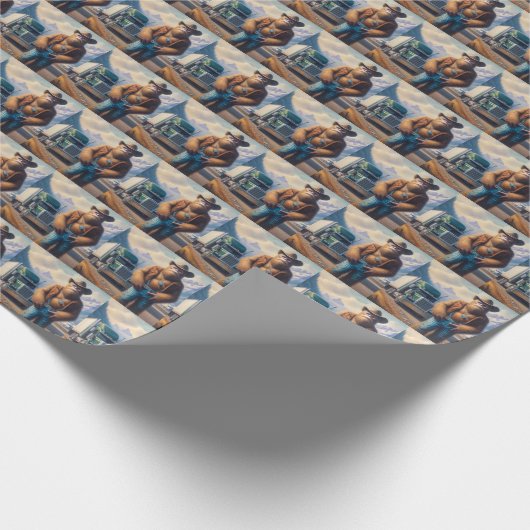 Bigfoot Truck Geschenkpapier (Ecke)