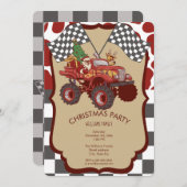 Bigfoot Truck Weihnachten Einladung (Vorne/Hinten)