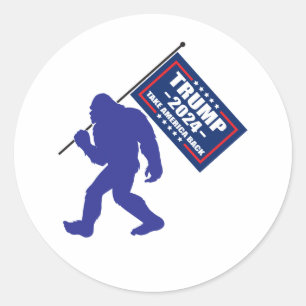 Bigfoot Trump 2024 Runder Aufkleber