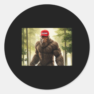 Bigfoot Trump Hut Sasquatch Lustiger Republikaner  Runder Aufkleber
