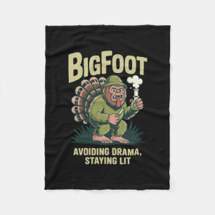 Bigfoot Truthahn Bong vermeidet Drama Bleibt angez Fleecedecke