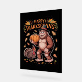 Bigfoot Turkey Pumpkin Erntedank Day Classic T- Acrylschild (Winkel)