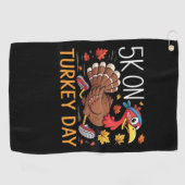Bigfoot Turkey Pumpkin Erntedank Day Classic T- Golfhandtuch (Horizontal)