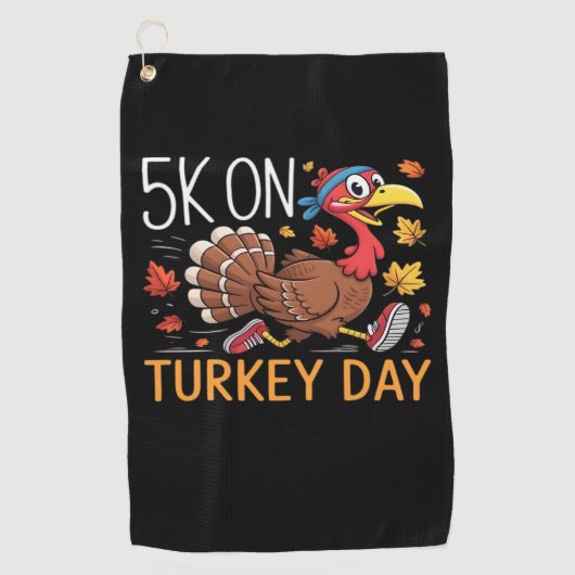 Bigfoot Turkey Pumpkin Erntedank Day Classic T- Golfhandtuch (Vorderseite)
