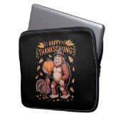 Bigfoot Turkey Pumpkin Erntedank Day Classic T- Laptopschutzhülle (Vorderseite Links)