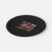 Bigfoot Turkey Pumpkin Erntedank Day Classic T- Pappteller (Schrägansicht)