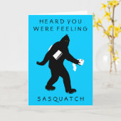 Bigfoot überraschte (erhalten Sie gut) Karte (Gelbe Blume)