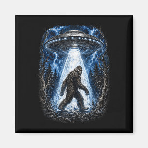 Bigfoot UFO Alien Entführung lustig Sasquatch  Magnet