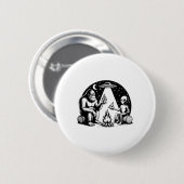 Bigfoot Ufo Alien Pizza Lagerfeuer Wandern Camper Button (Vorne & Hinten)