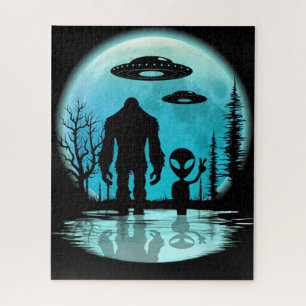 Bigfoot UFO Außerirdischer Puzzle