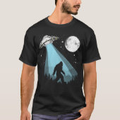 Bigfoot & UFO Verschwörung - Mond, Sterne, Night & T-Shirt (Vorderseite)