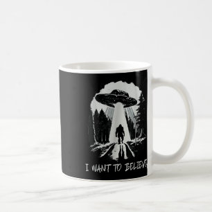 Bigfoot Ufo Wollte ich zu glauben Retro-Wald Männe Kaffeetasse