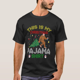 Bigfoot Ugly Funny Christmas Pajama Weihnachtsmann T-Shirt