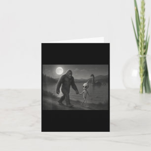 Bigfoot und Alien am Loch Ness Karte