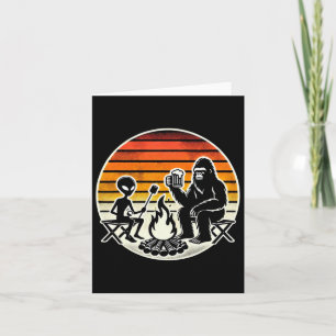 Bigfoot und Alien Camping trinken Bier Karte