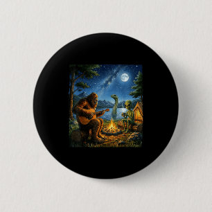 Bigfoot und Alien Loch Ness Lagerfeuer Sasquatch S Button
