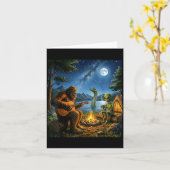 Bigfoot Und Alien Loch Ness Lagerfeuer Sasquatch S Karte (Gelbe Blume)