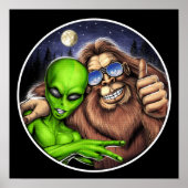 Bigfoot und Alien Poster (Vorne)