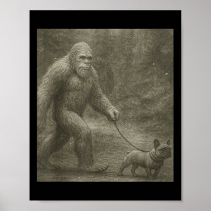 Bigfoot und Alien Sasquatch Selfie Poster