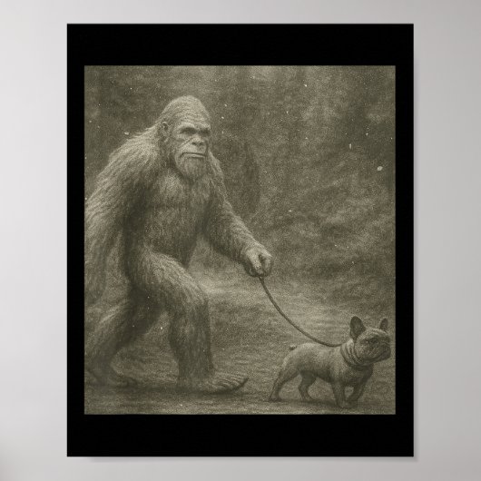 Bigfoot und Alien Sasquatch Selfie Poster (Vorne)