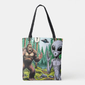 Bigfoot und Alien Spaß Tasche (Rückseite)