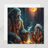 Bigfoot und die Ansammlung des Moonlit-Waldes Einladung (Vorne/Hinten)