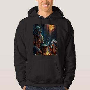 Bigfoot und die Ansammlung des Moonlit-Waldes Hoodie