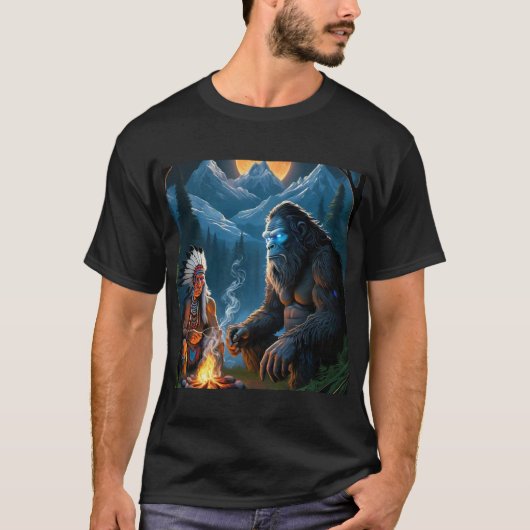 Bigfoot und die oberste Ansammlung des Mondwaldes T-Shirt (Vorderseite)
