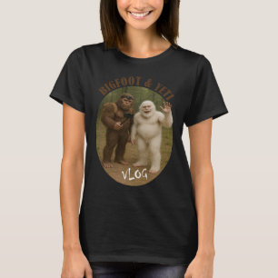Bigfoot und Freund Vlog Lustiges Meme Wandern Self T-Shirt