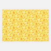 Bigfoot und Jackalope im Holzmuster YelOrg Geschenkpapier Set (Vorderseite 2)