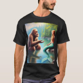 Bigfoot und Meerjungfrau - Freunde für immer T-Shirt (Vorderseite)