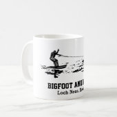 Bigfoot und Nessie Loch Ness Personalisiert Text T Kaffeetasse (Vorderseite Links)